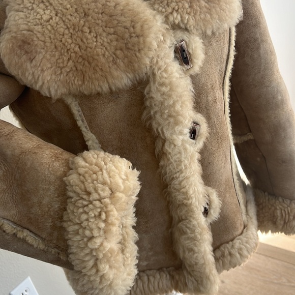 Vintage The Sheepskin Trader Shearling Lambskin Rancher coat jacket Small 4 6 - Picture 4 of 15